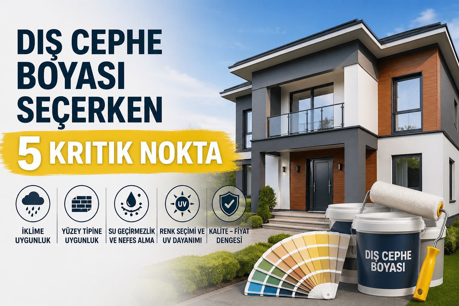 Dış Cephe Boyası Seçerken 5 Kritik Nokta